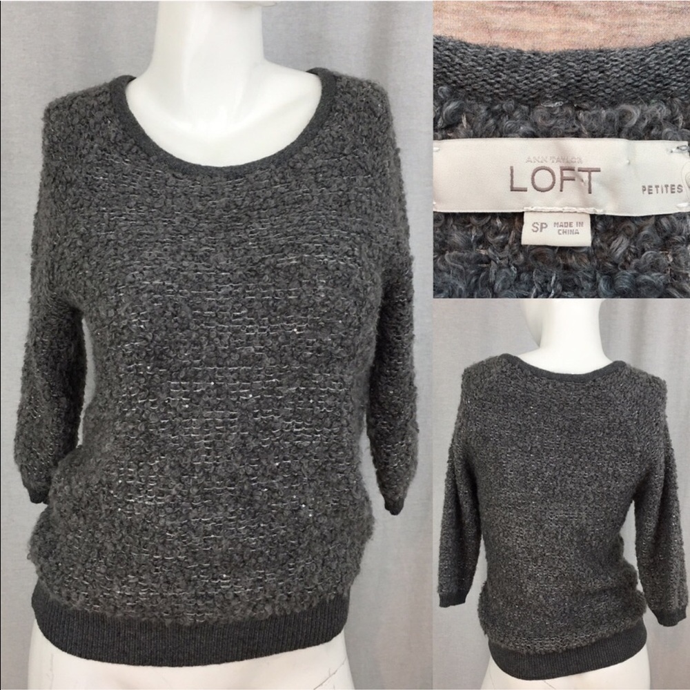 Size Small Petite LOFT Mohair Blend Fuzzy Sweater